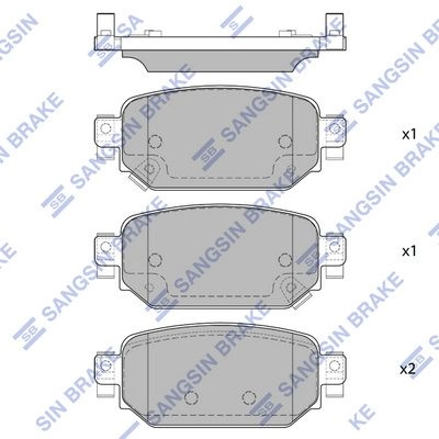 Тормозные колодки дисковые SANGSIN SP4178 TVX CL 1439856770