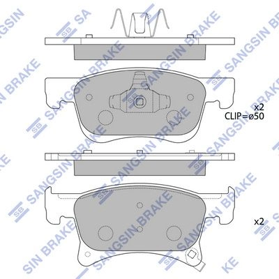 Тормозные колодки дисковые SANGSIN LH9XA PA SP4194 1439856781 изображение 0