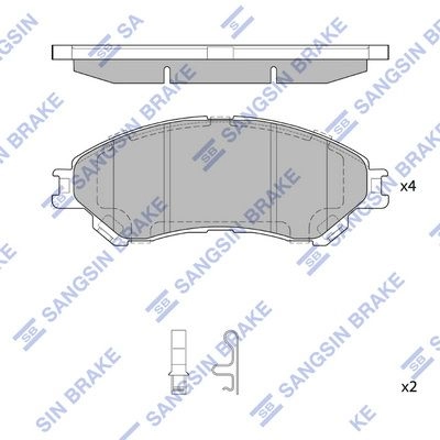 Тормозные колодки дисковые SANGSIN SP4212 VYO 8T9Z 1439856790