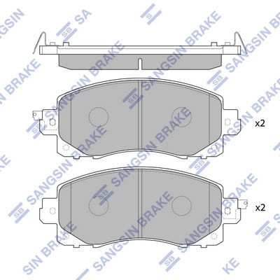 Тормозные колодки дисковые SANGSIN 1439856799 US 1NE SP4221