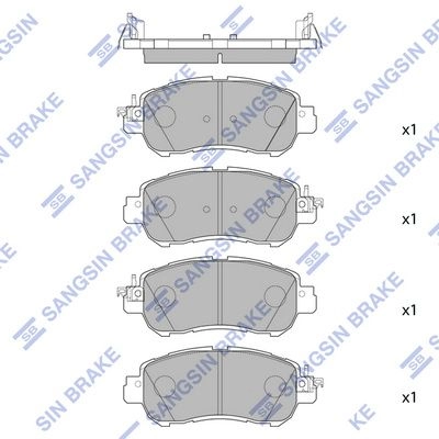 Тормозные колодки дисковые SANGSIN ZKGSL 9 SP4263 1439856829 изображение 0