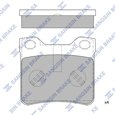 Тормозные колодки дисковые SANGSIN 1439856833 27N 6LM SP4267 изображение 0