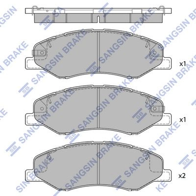 Тормозные колодки дисковые SANGSIN 1439856836 HO PTEG SP4271 изображение 0