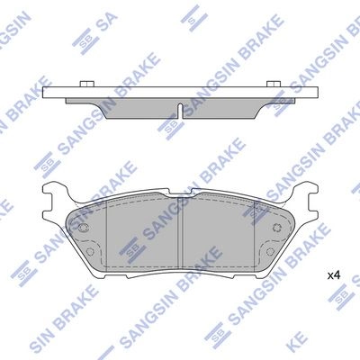 Тормозные колодки дисковые SANGSIN 1439856838 SP4274 CITDB2 U