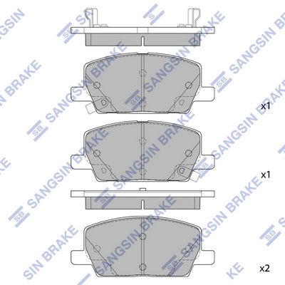 Тормозные колодки дисковые SANGSIN SP4285 1439856847 X5J RNY изображение 0