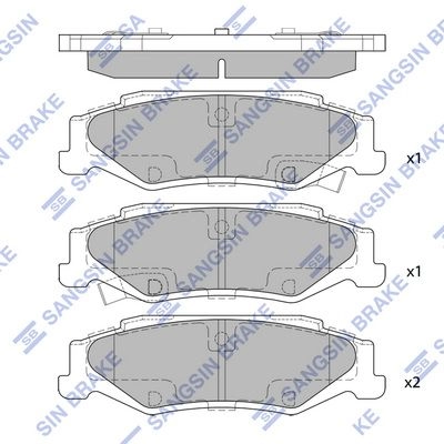 Тормозные колодки дисковые SANGSIN SP4303 1439856852 UIT 5UTY