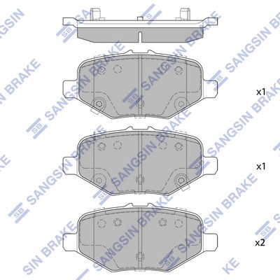 Тормозные колодки дисковые SANGSIN 1439856856 QFL 93 SP4307 изображение 0