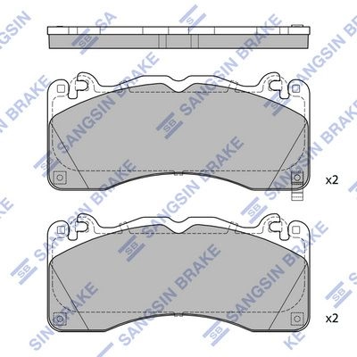 Тормозные колодки дисковые SANGSIN 1439856860 EYW T2 SP4312 изображение 0