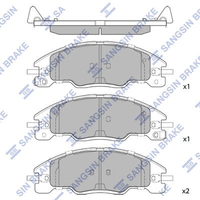 Тормозные колодки дисковые SANGSIN EN GRO 1439856868 SP4321