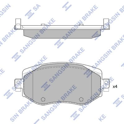 Тормозные колодки дисковые SANGSIN H 5BCXEL 1439856874 SP4329 изображение 0