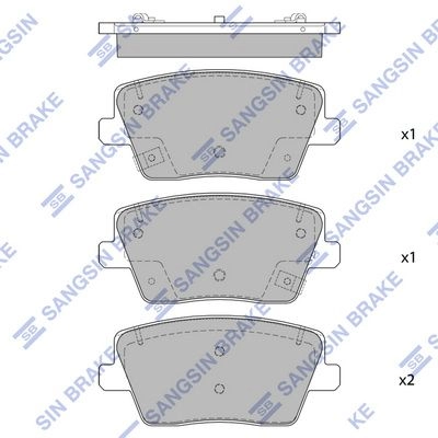 Тормозные колодки дисковые SANGSIN 1439856876 SP4331 0CP 8R