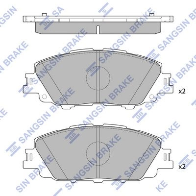 Тормозные колодки дисковые SANGSIN SP4340 1439856881 3C ZS2