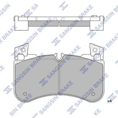 Тормозные колодки дисковые SANGSIN 1439856888 SP4351 ZU1 TP