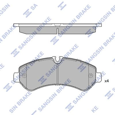 Тормозные колодки дисковые SANGSIN 1439856980 SP4481 A0 PRZQ
