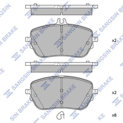 Тормозные колодки дисковые SANGSIN OZ5 PPA SP4498 1439856995