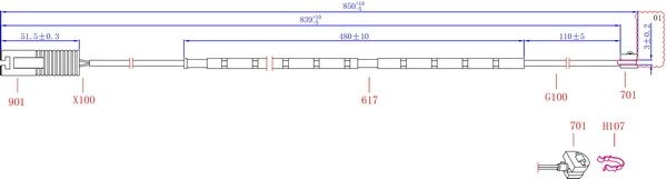 Датчик износа колодок SANGSIN 1439914712 SWS1120 TK5 6M изображение 0