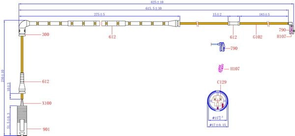 Датчик износа колодок SANGSIN 5T 6L026 SWS1122 1439914714 изображение 0