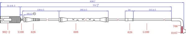 Датчик износа колодок SANGSIN SWS1200 K90 GEFT 1439914717 изображение 0
