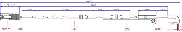 Датчик износа колодок SANGSIN 1439914718 SWS1201 H P9PB - Изображение 1
