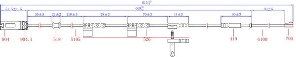 Датчик износа колодок SANGSIN HU L4F 1439914719 SWS1400 - Изображение 1
