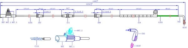 Датчик износа колодок SANGSIN 1439914771 SWS1704 KKCVNG B изображение 0