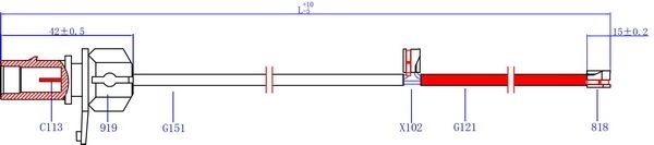 Датчик износа колодок SANGSIN P HGKIB 1439914796 SWS2900 - Изображение 1