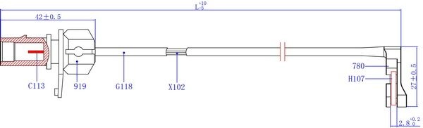 Датчик износа колодок SANGSIN SWS2901 O7VJ8P D 1439914797 изображение 0