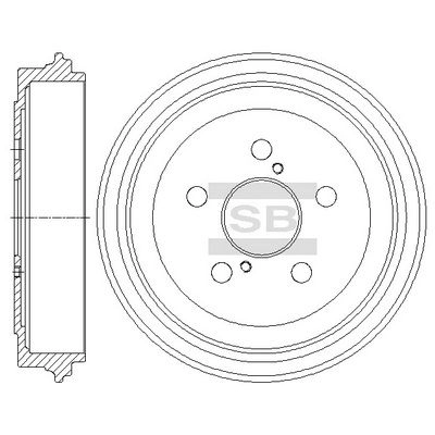 Тормозной барабан SANGSIN 1439914223 SD4627 JZM7 C9 изображение 0