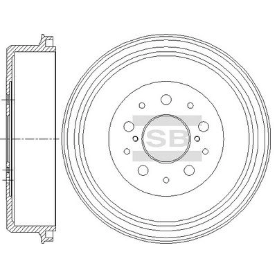 Тормозной барабан SANGSIN ENV 0X SD4634 1439914230 изображение 0