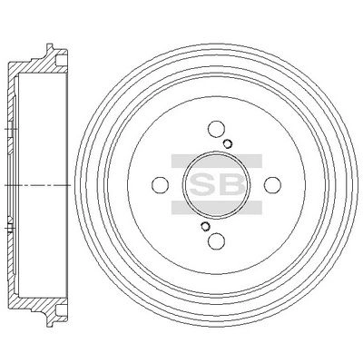 Тормозной барабан SANGSIN SD4635 5MLO W 1439914231 изображение 0