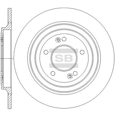 Тормозной диск SANGSIN 5 7NT1R SD1152 1439913900 изображение 0