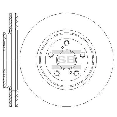 Тормозной диск SANGSIN SD4033 K WEFQ3M 1439914008 изображение 0