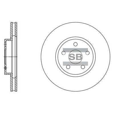 Тормозной диск SANGSIN 1439914033 SD4077 X5 6VR изображение 0