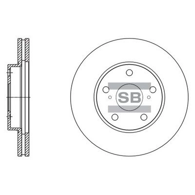 Тормозной диск SANGSIN 6 BSI1 SD4078 1422790112 изображение 0