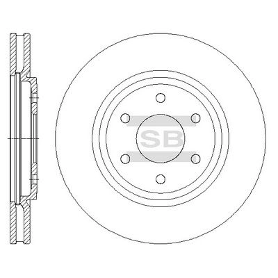 Тормозной диск SANGSIN BG84 R SD4229 1422789611 изображение 0