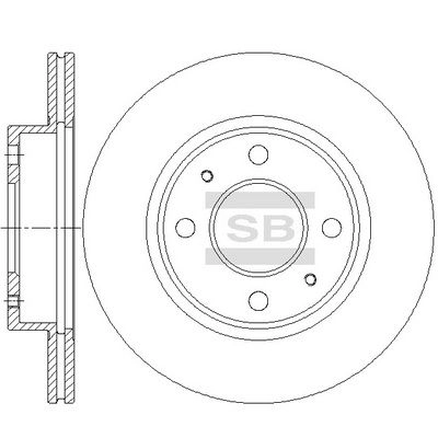 Тормозной диск SANGSIN Z 1MY6P 1439914113 SD4268 изображение 0