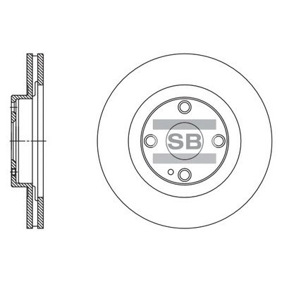 Тормозной диск SANGSIN KDZ L0B 1439914173 SD4416 изображение 0