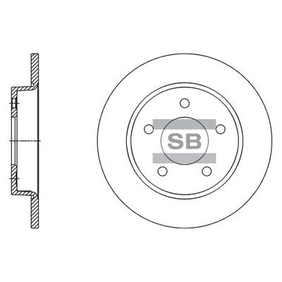 Тормозной диск SANGSIN SD4419 1422789355 BA YPX изображение 0