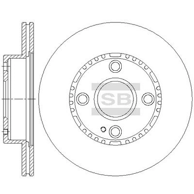 Тормозной диск SANGSIN R RF52X 1439914184 SD4432 изображение 0