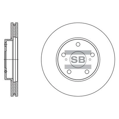 Тормозной диск SANGSIN SD4607 0X5L E 1420582384