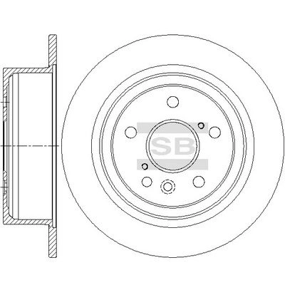 Тормозной диск SANGSIN 6R9I ZC SD4647 1439914243 изображение 0