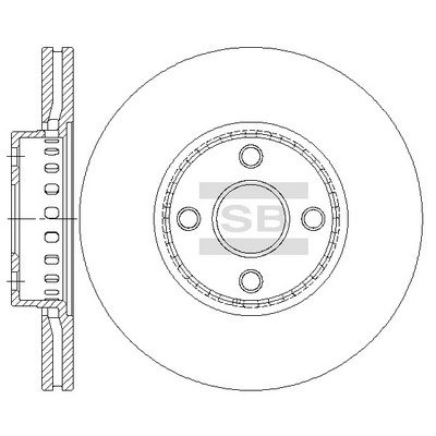 Тормозной диск SANGSIN 24 L1IF 1439914257 SD4669 изображение 0