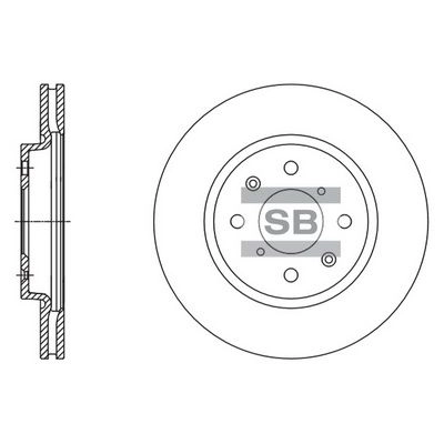 Тормозной диск SANGSIN 3 X4ZO 1439914300 SD4804 изображение 0