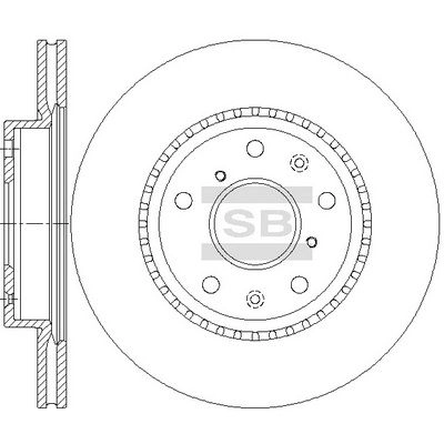 Тормозной диск SANGSIN 1439914307 HYSV1 D SD4811 изображение 0