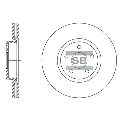 Тормозной диск SANGSIN SD5304 1422786124 R6M59 V изображение 0