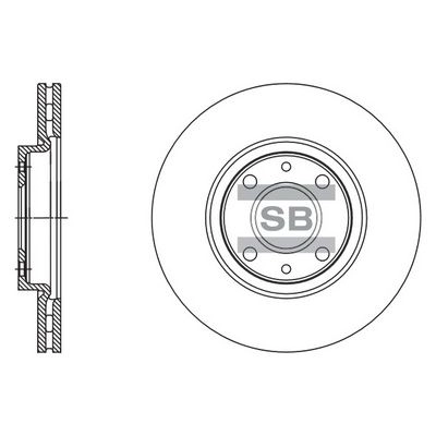 Тормозной диск SANGSIN 1439914463 SD5502 SQ3 5A изображение 0