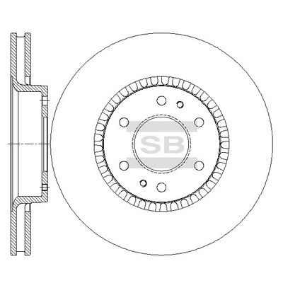 Тормозной диск SANGSIN SD5517 1439914477 R AXH3K изображение 0