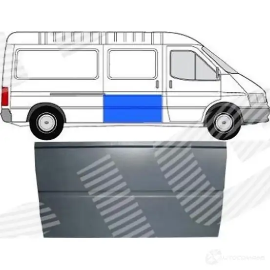 Железо боковой правой двери, рем панель SIGNEDA 1422702478 I A1AMHA PFD88002BR