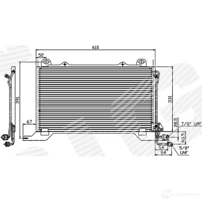 Радиатор кондиционера SIGNEDA RGD BZ 1438090672 RC94425