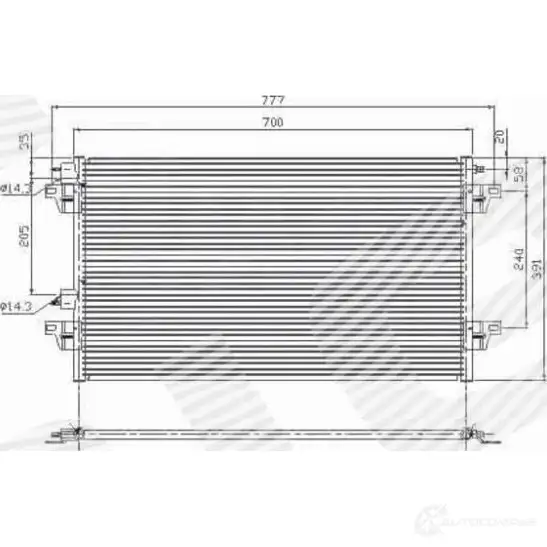 Радиатор кондиционера SIGNEDA 2SWD8 M 1438090689 RC94551 изображение 0